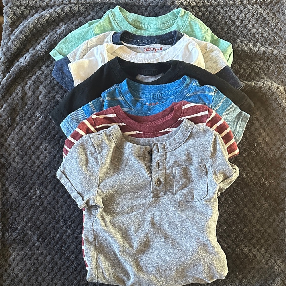 Cat & Jack Kids Short Sleeves and Long Sleeve T-Shirt- Multi-Color
